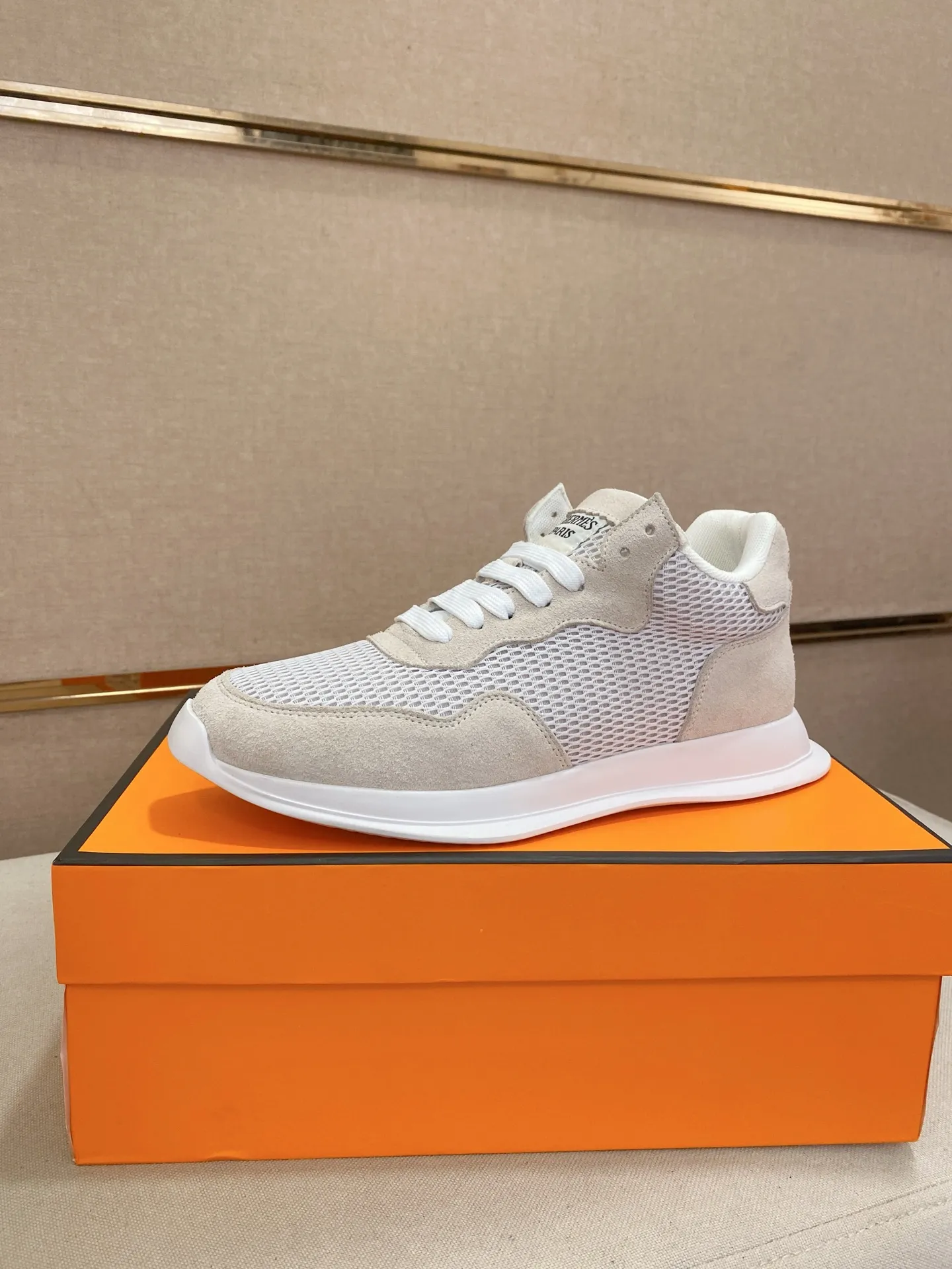 Men's clothing and shoes💰: 420💰《HERMES》【Classic Original Version】Hermès; Top 🔝 Purchasing Agency 🔍🔍Latest 🇺🇸Sold simultaneously at counters, original imported from Italy ▲▲ suede cowhide Equipped with breathable mesh ▲▲Exquisite workmanship (breathable mesh imported from Italy) sole: original sole provided by the original factory, ⚠️exclusive double-layer activity·TPR·rubber·combined molded outsole; Code number: 38-44